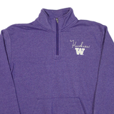CHAMPION Womens Sweatshirt Purple 1/4 Zip M