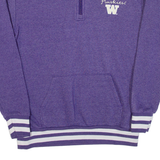 CHAMPION Womens Sweatshirt Purple 1/4 Zip M