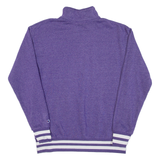 CHAMPION Womens Sweatshirt Purple 1/4 Zip M