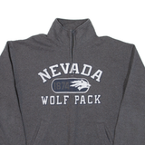 CHAMPION Nevada Wolf Pack Mens Sweatshirt Grey 1/4 Zip USA XL