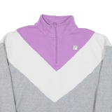 FILA Womens Sweatshirt Grey 1/4 Zip L