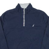 NAUTICA Mens Sweatshirt Blue 1/4 Zip M