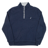 NAUTICA Mens Sweatshirt Blue 1/4 Zip M