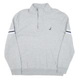 NAUTICA Mens Sweatshirt Grey 1/4 Zip L
