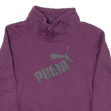 PUMA Womens Sweatshirt Purple High Neck UK 12