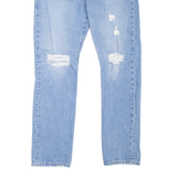 LEVI'S 501 BIG E Jeans Distressed Womens Blue Straight Stone Wash W31 L32