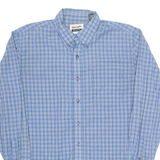 WRANGLER Mens Shirt Blue Plaid Long Sleeve XL