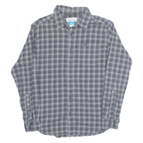 COLUMBIA Mens Shirt Grey Plaid Long Sleeve M