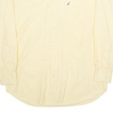 NAUTICA Mens Plain Shirt Yellow Long Sleeve 2XL