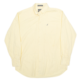 NAUTICA Mens Plain Shirt Yellow Long Sleeve 2XL