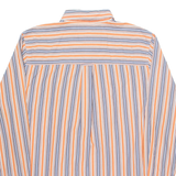 CHAPS Mens Shirt Orange Striped Long Sleeve L