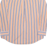 CHAPS Mens Shirt Orange Striped Long Sleeve L