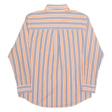 CHAPS Mens Shirt Orange Striped Long Sleeve L