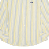 CHAPS Mens Shirt Yellow Striped Long Sleeve XL