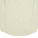 CHAPS Mens Shirt Yellow Striped Long Sleeve XL