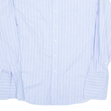 TOMMY HILFIGER Mens Shirt Blue Striped Long Sleeve L