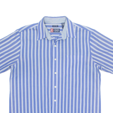 CHAPS Mens Shirt Blue Striped L