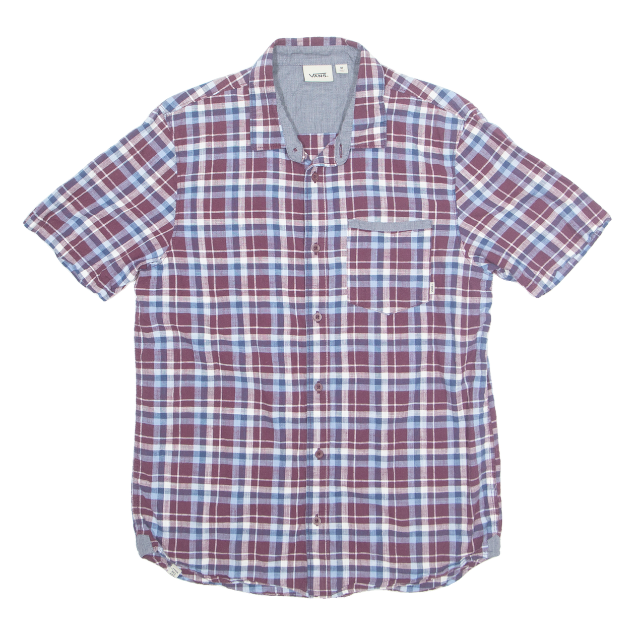 vans dress shirts VANS Mens Shirt Purple Plaid M – Cerqular