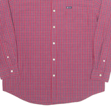 CHAPS Mens Shirt Red Plaid Long Sleeve L