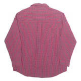 CHAPS Mens Shirt Red Plaid Long Sleeve L