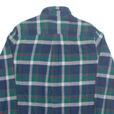CHAPS Performance Mens Shirt Green Plaid Long Sleeve L