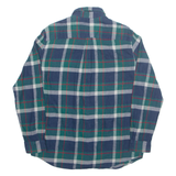 CHAPS Performance Mens Shirt Green Plaid Long Sleeve L