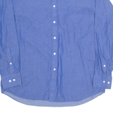 TOMMY HILFIGER Mens Shirt Blue Spotted Long Sleeve L
