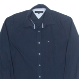 TOMMY HILFIGER Mens Formal Shirt Blue Long Sleeve L