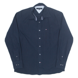 TOMMY HILFIGER Mens Formal Shirt Blue Long Sleeve L