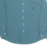 CHAPS Mens Shirt Green Check Long Sleeve XL