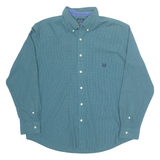 CHAPS Mens Shirt Green Check Long Sleeve XL