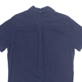TOMMY HILFIGER Mens Plain Shirt Blue Linen S