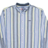 CHAPS Mens Shirt Blue Striped Long Sleeve XL