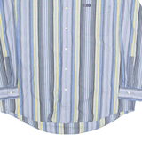 CHAPS Mens Shirt Blue Striped Long Sleeve XL