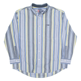 CHAPS Mens Shirt Blue Striped Long Sleeve XL