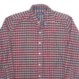 NAUTICA Tailored Fit Mens Shirt Red Check Long Sleeve M