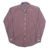 NAUTICA Tailored Fit Mens Shirt Red Check Long Sleeve M