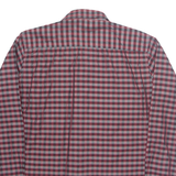NAUTICA Tailored Fit Mens Shirt Red Check Long Sleeve M