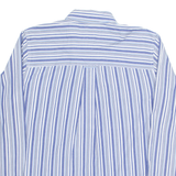 CHAPS Mens Shirt Blue Striped Long Sleeve L