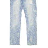 CALVIN KLEIN JEANS Mince Distressed Mens Jeans Blue Slim Straight W32 L32