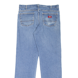 DICKIES Workwear Mens Jeans Blue Regular Straight Stone Wash W36 L34