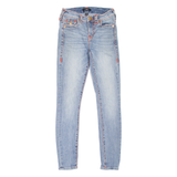 TRUE RELIGION Halle Womens Jeans Blue Slim Skinny Stone Wash W25 L27