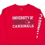 CHAMPION University Of Louisville Cardinals Mens T-Shirt Red Long Sleeve USA L