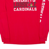 CHAMPION University Of Louisville Cardinals Mens T-Shirt Red Long Sleeve USA L