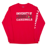 CHAMPION University Of Louisville Cardinals Mens T-Shirt Red Long Sleeve USA L