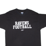 REEBOK Ravens Football Mens T-Shirt Black USA XL