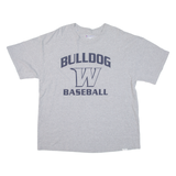 CHAMPION Bulldog Baseball Mens T-Shirt Grey USA XL
