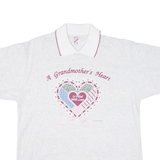 JERZEES A Grandmother's Heart Womens T-Shirt Grey Collared XL