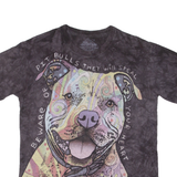 THE MOUNTAIN Beware Of Pitbulls They Will Steal Your Heart Womens Tie Dye T-Shirt Grey S