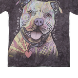 THE MOUNTAIN Beware Of Pitbulls They Will Steal Your Heart Womens Tie Dye T-Shirt Grey S